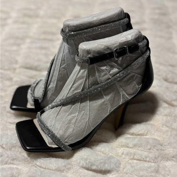 Gianni Bini Black Rhinestone Heels - Picture 3 of 12